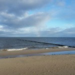  der Regenboben spiegelt sich in der Ostsee...